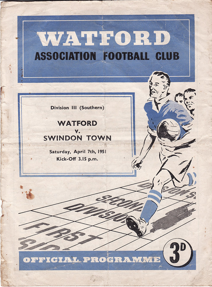 <b>Saturday, April 7, 1951</b><br />vs. Watford (Away)